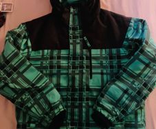 Green boys' ski jacket