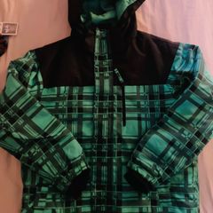 Green boys' ski jacket
