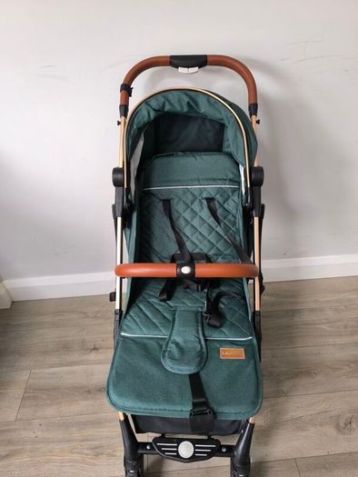Lejoux travel stroller green and gold