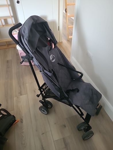 grey push chair