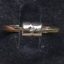 Vintage 18ct Gold Modernist Diamond Ring Two Tone Size 54.5 Image 7