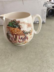 Vintage Crown Devon Fieldings York Minster West Front small milk jug / creamer