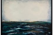 Dublin Bay and Howth Head, XL original painting by artist Helen Mathews