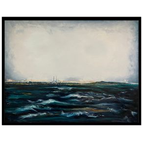 Dublin Bay and Howth Head, XL original painting by artist Helen Mathews