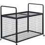XL Rolling Sports Ball Storage Cart, Lockable Basketball Cage with Elastic Straps, Sport Equipment Holder Organizer for Indoor Outdoor, Steel Storage Rack for Garages, Playgroup, Gym and Schools Image 4