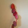 Large Genuine Agate Slices Wind Chime in Pink Image 2