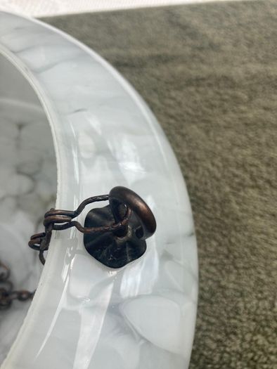 Vintage Art Deco glass ceiling light shade