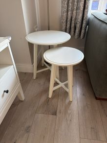 Pair of White Side Tables