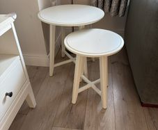 Pair of White Side Tables