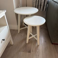 Pair of White Side Tables