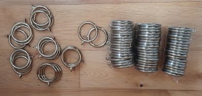 Curtain rings, golden colour