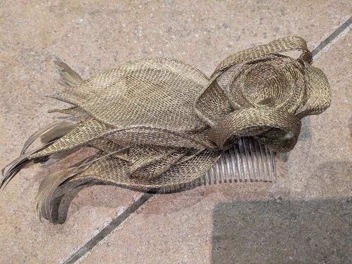 Wedding guest hair piece & bag