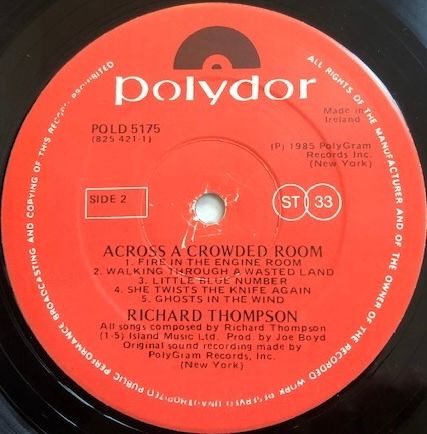 Richard Thompson - Across A Crowded Room Vinyl LP