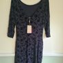 Monsoon half sleeve dress midi navy floral Size UK 14 EU 42  Brand new BNWT RRP 90euro Image 2