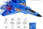 F22 Raptor RC Plane 2.4G 2CH Remote Control Flying Glider With LED Lights EPP Foam Airplane Toys For Children Gifts