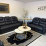 Emily Sofa Set | Power Recliner | LEATHER | Black Image 4