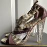 Jimmy Choo Cyndi Rhinestone Lucite Sandals - Sz 39.5 Image 4