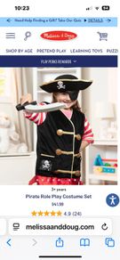 Melissa & Doug Pirate Costume