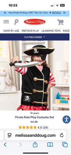 Melissa & Doug Pirate Costume