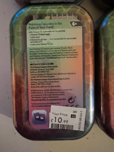 Pokemon 4 Lumiose City Mini Tins NEW