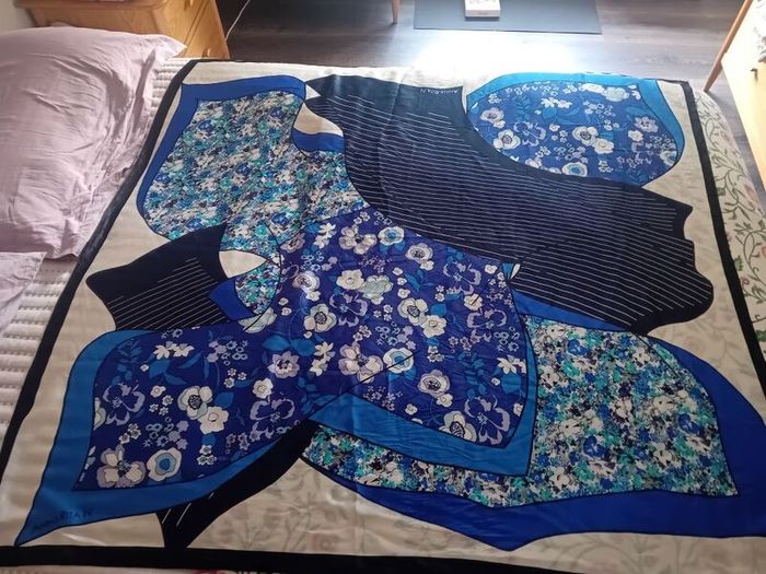 Designer Annarita N Large Silk Scarf