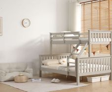 Triple bunkbed in white 4ft 6 bottom