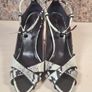 Karen Millen Snakeskin Stiletto High Heels Peep Toe Size Uk 7 Eu 40 Image 3