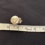 vintage mid century sterling silver pearl clip on earring circa Image 3