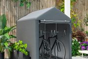 179x120 Temporary Garden Shed with Accessories for Outdoor Garden Dark Grey