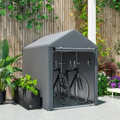 179x120 Temporary Garden Shed with Accessories for Outdoor Garden Dark Grey