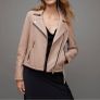 AllSaints pink leather jacket Image 2