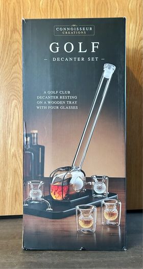 Clear Connoisseur Creations Golf Decanter Set Fun Club D Glasses