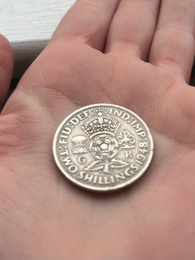 King George VI 2 Shilling coin
