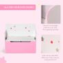 Kids Wooden Toy Box - Children Storage Chest Bench Organizer with Safety Hinge for Bedroom and Playroom Furniture, Pink Image 4
