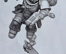 Warhammer 40k: Armageddon. Space Marine Chaplain with jump pack