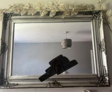 silver framed mirror