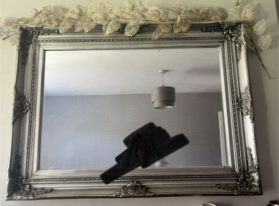 silver framed mirror