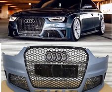 Rs4 Style Front Bumper for A4 B8.5 S4 Audi Honeycomb Grill
