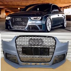 Rs4 Style Front Bumper for A4 B8.5 S4 Audi Honeycomb Grill