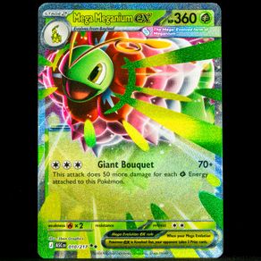 Mega Meganium EX 010/217 Double Rare Holo Ascended Heroes Mega Evolution Pokemon Card