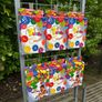 Large Silver Shop Display Stands - Grid Wall Style - Multiple Uses - With 20 Free Hooks! Image 3