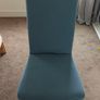 Set of Cloth and Leather chairs for sale Image 2