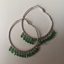 925 silver emerald stones earrings Image 5