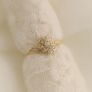 Vintage Style Petite Crystal Gold Tone Ring Image 4