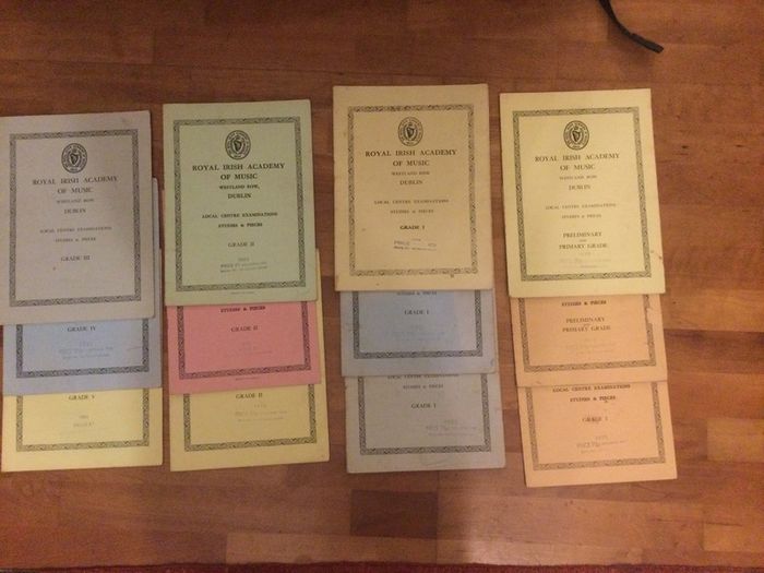 Royal Irish Academy of music exam pieces from 1970s and early 1980s