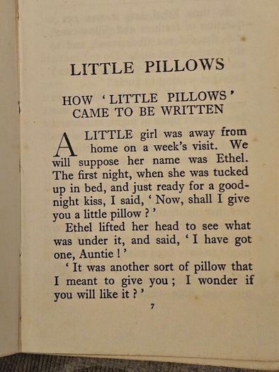 Little Pillows. A Book Of Good-night Thoughts. By Francis Ridley Havergal. Vintage Minature Hardback In Fair Condition.  See Photos For Same.