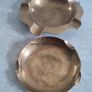 Rare find  2 x Old Vintage Brass Small Ashtrays Insert inside each other for easy cleaning . Image 2
