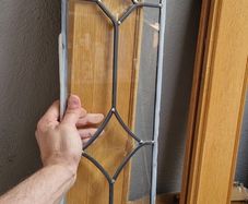 Glass door panels x 8