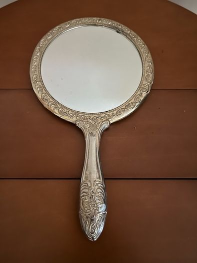 vintage hand held mirror