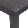 Garden Table Brown 150x90x72 cm Plastic Rattan Look Image 5